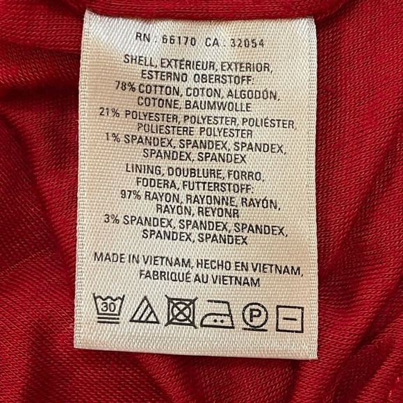 Maeve Anthropologie Womens Medium Splitshade Red Pullover Tulip Dress size M - Picture 10 of 10